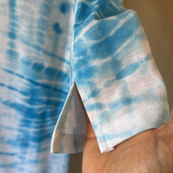 Bleu Clair Women’s Blue & white Print Swim Coverup/Tunic Size Large - Picture 6 of 11